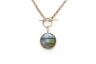 Mixed Flash Labradorite Bezel Set Toggle Clasp Gold Necklace necklaces Anemone Limited