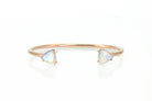 Open Cuff Gold Filled Two Stone Moonstone Bracelet Bracelets Anemone Unique