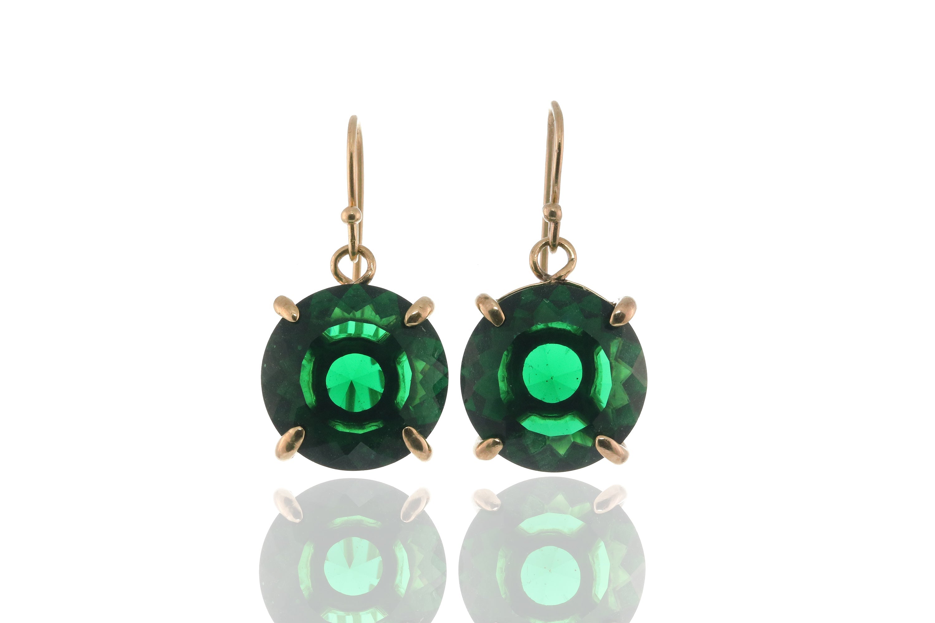 Statement Dangling Emerald Jewelry Gold Earrings Earrings Anemone Jewelry