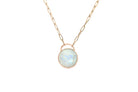 Chic Bezel Set Gold Purse Inspired Moonstone Pendant Necklace necklaces Anemone Limited