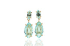 Blue Topaz Multi-Stone Gold Dangle Earrings Earrings Anemone Jewelry