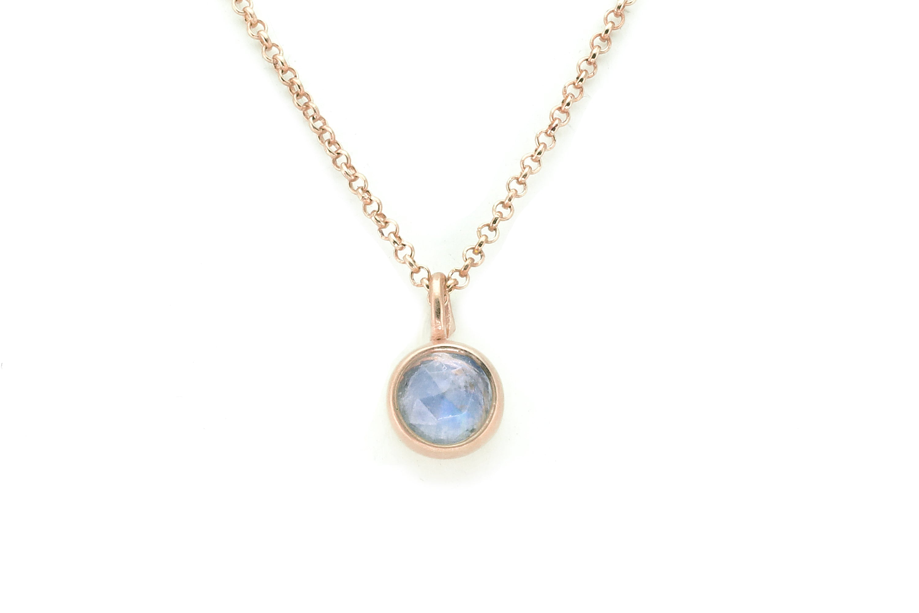 Moonstone Gold Bezel Pendant Necklace necklaces Anemone Limited