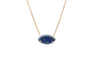 Horizontal Marquise Lapis Lazuli Gold Pendant Necklace necklaces Anemone Jewelry