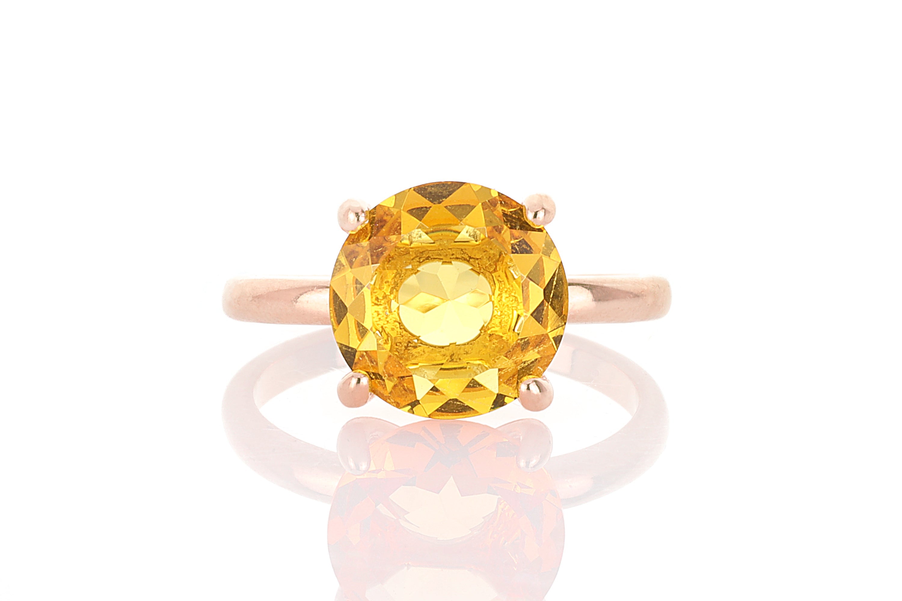 Citrine Ring in Rose Gold Rings Anemone Unique