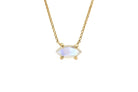 Marquise Cut Horizontal Moonstone Gold Pendant Necklace necklaces Anemone Unique