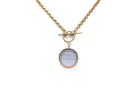 Tanzanite Toggle Gold Bezel Pendant Necklace necklaces Anemone Limited