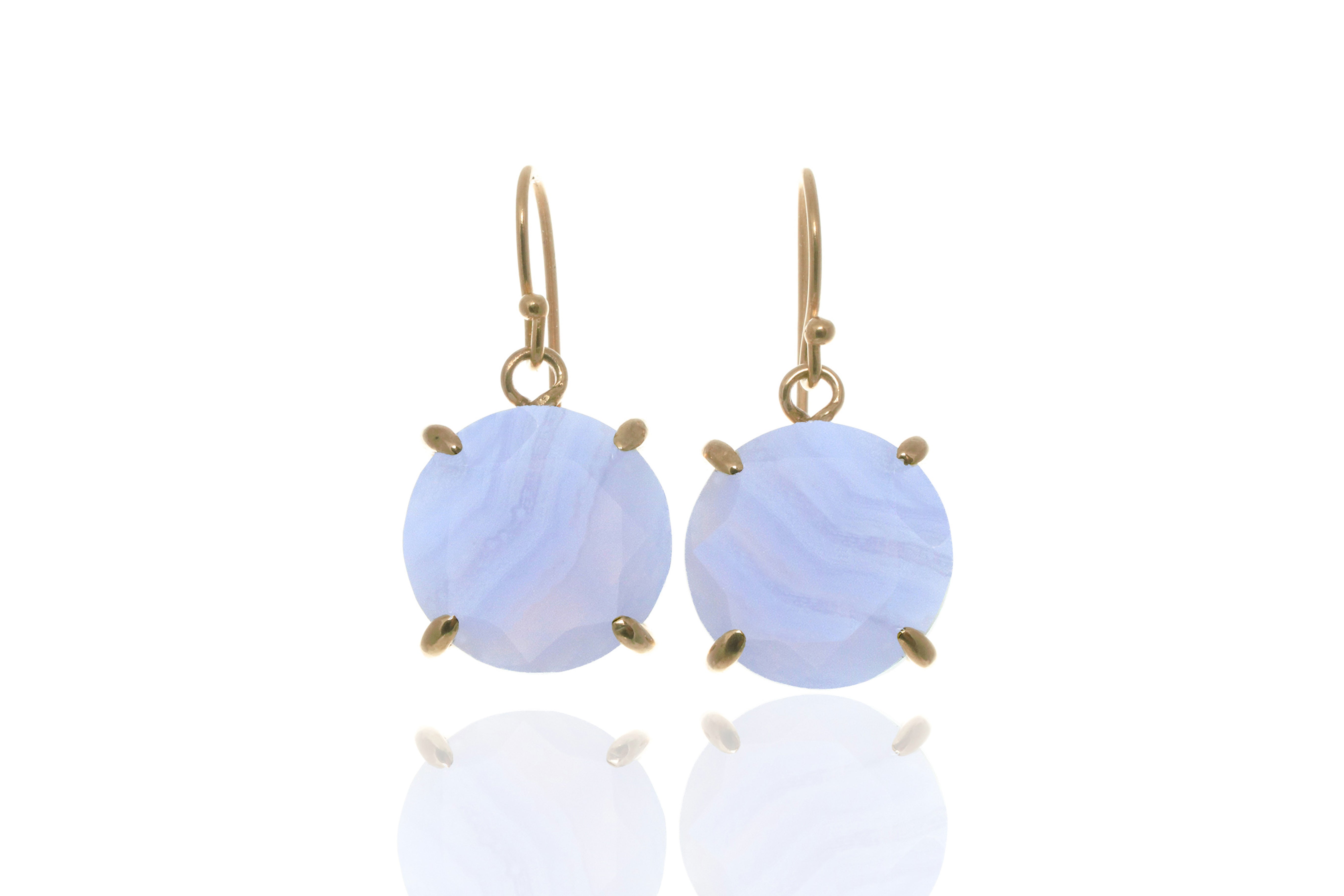 Statement Lace Agate Gold Earrings Earrings Anemone Jewelry