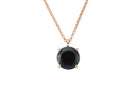 Natural Round Cut Black Onyx Gold Necklace necklaces Anemone Unique