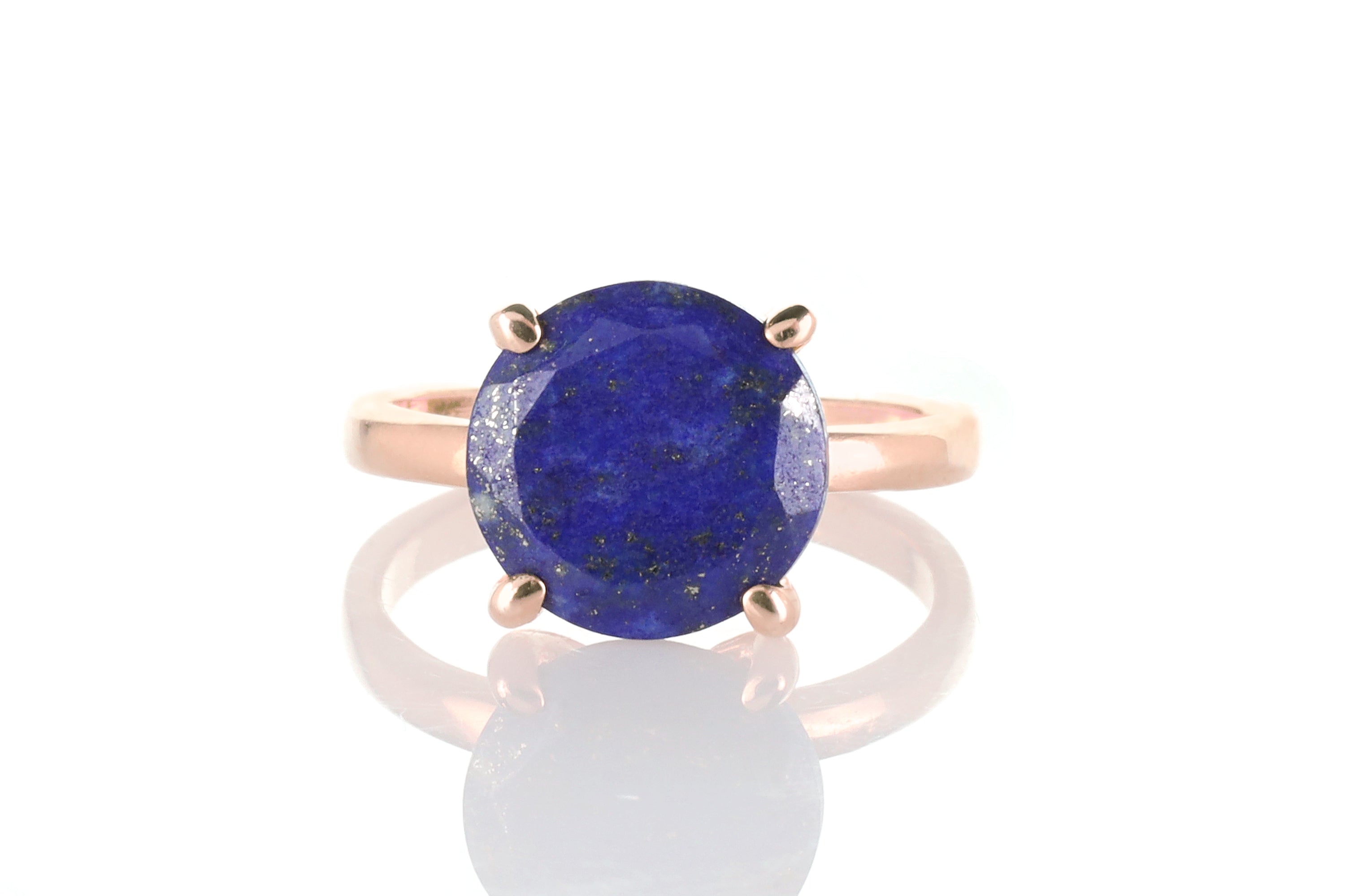 14k Rose Gold Lapis Lazuli Ring Rings Anemone Jewelry