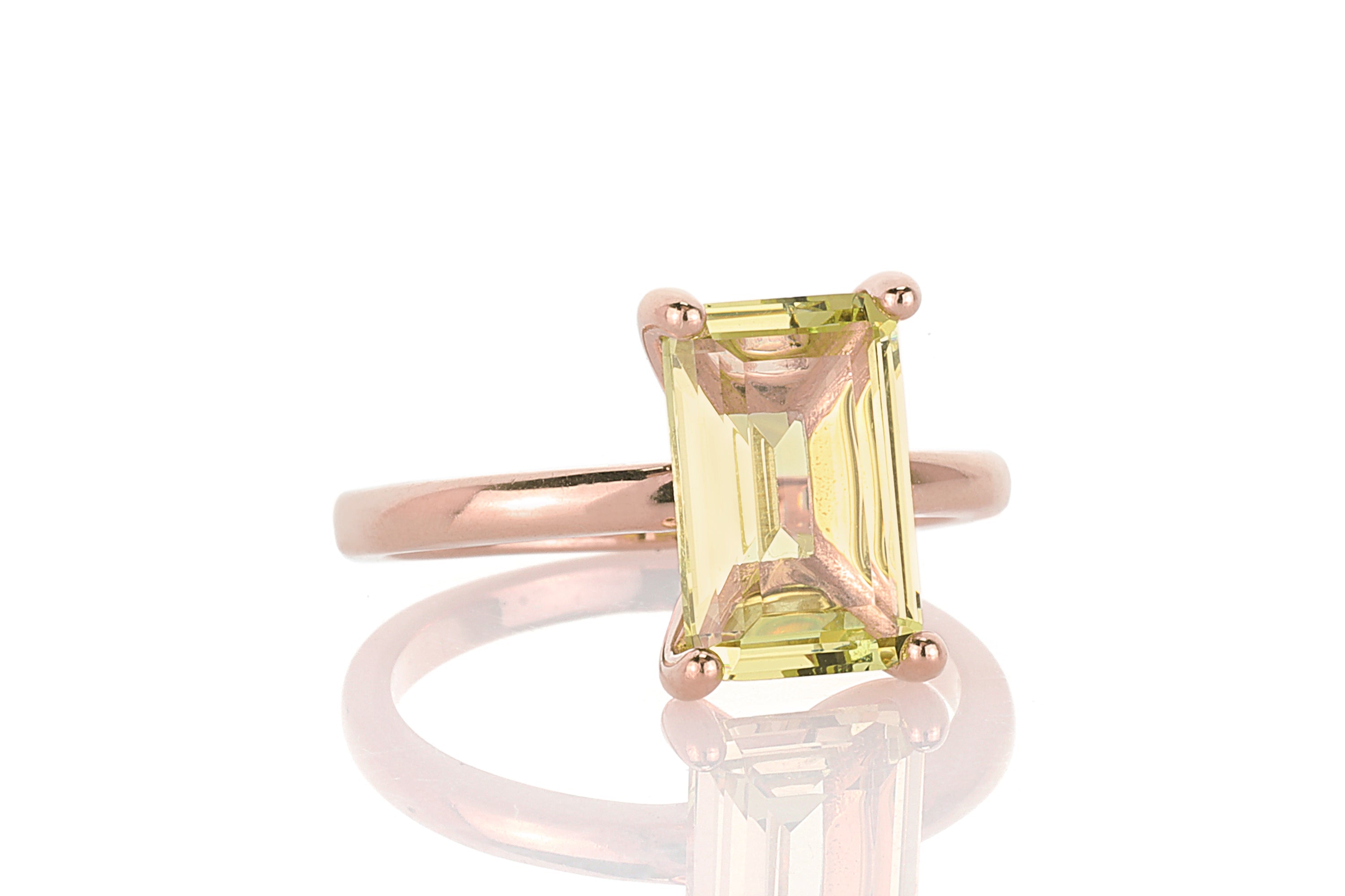 Lemon Quartz Ring in 925 Sterling Silver Rings Anemone Unique