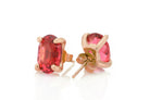 Pink Tourmaline Oval Cut Gold Stud Earrings Earrings Anemone Unique