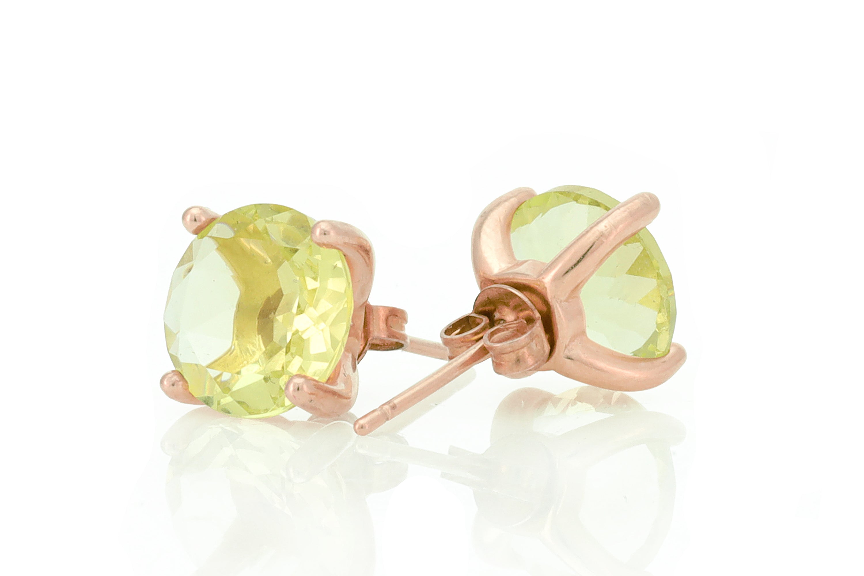 Lemon Quartz Gold Filled Stud Earrings Earrings Anemone Unique