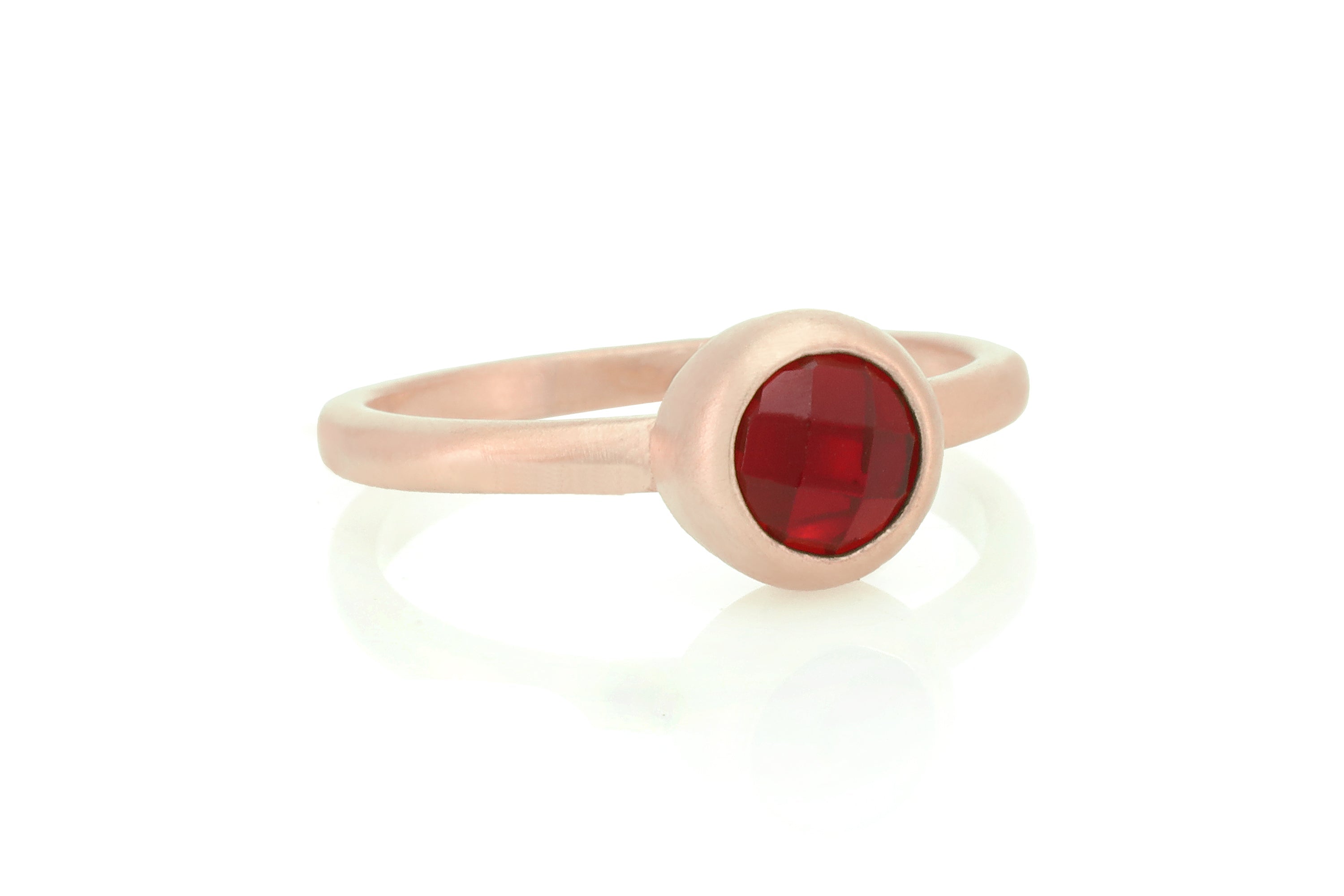 Elegant Garnet 18k Gold Bezel Setting Ring Rings Anemone Limited