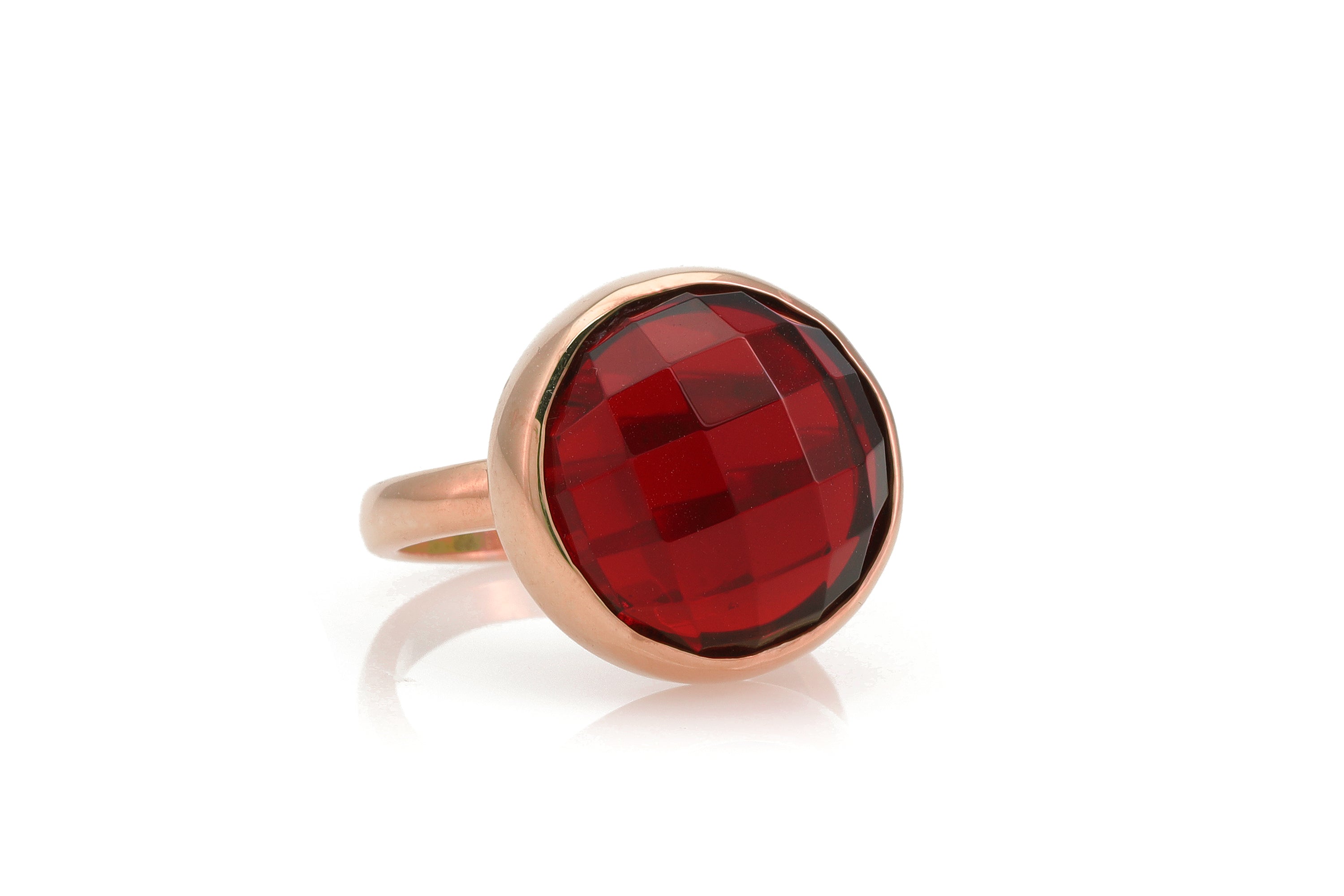 14k Rose Gold Ruby Bezel Set Ring Rings Anemone Limited