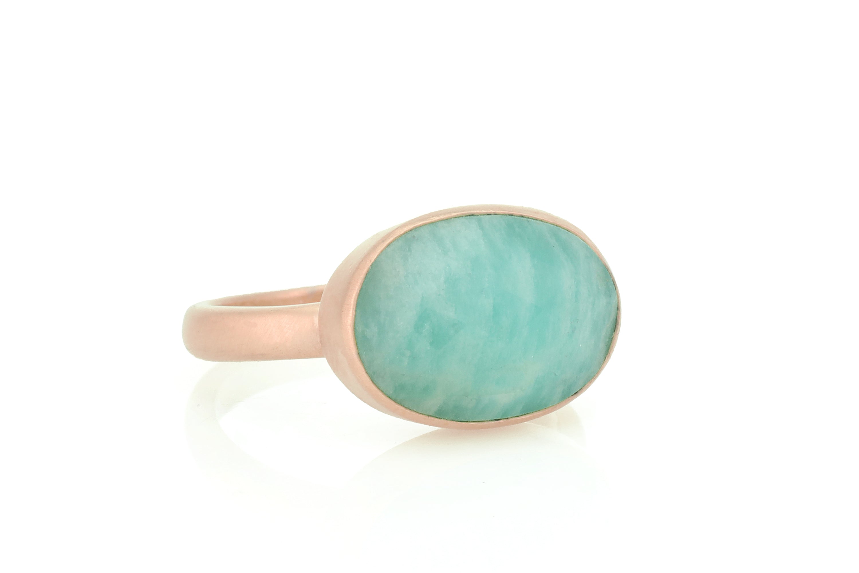 Bezel Set Oval Amazonite Gold Filled Ring Rings Anemone Limited