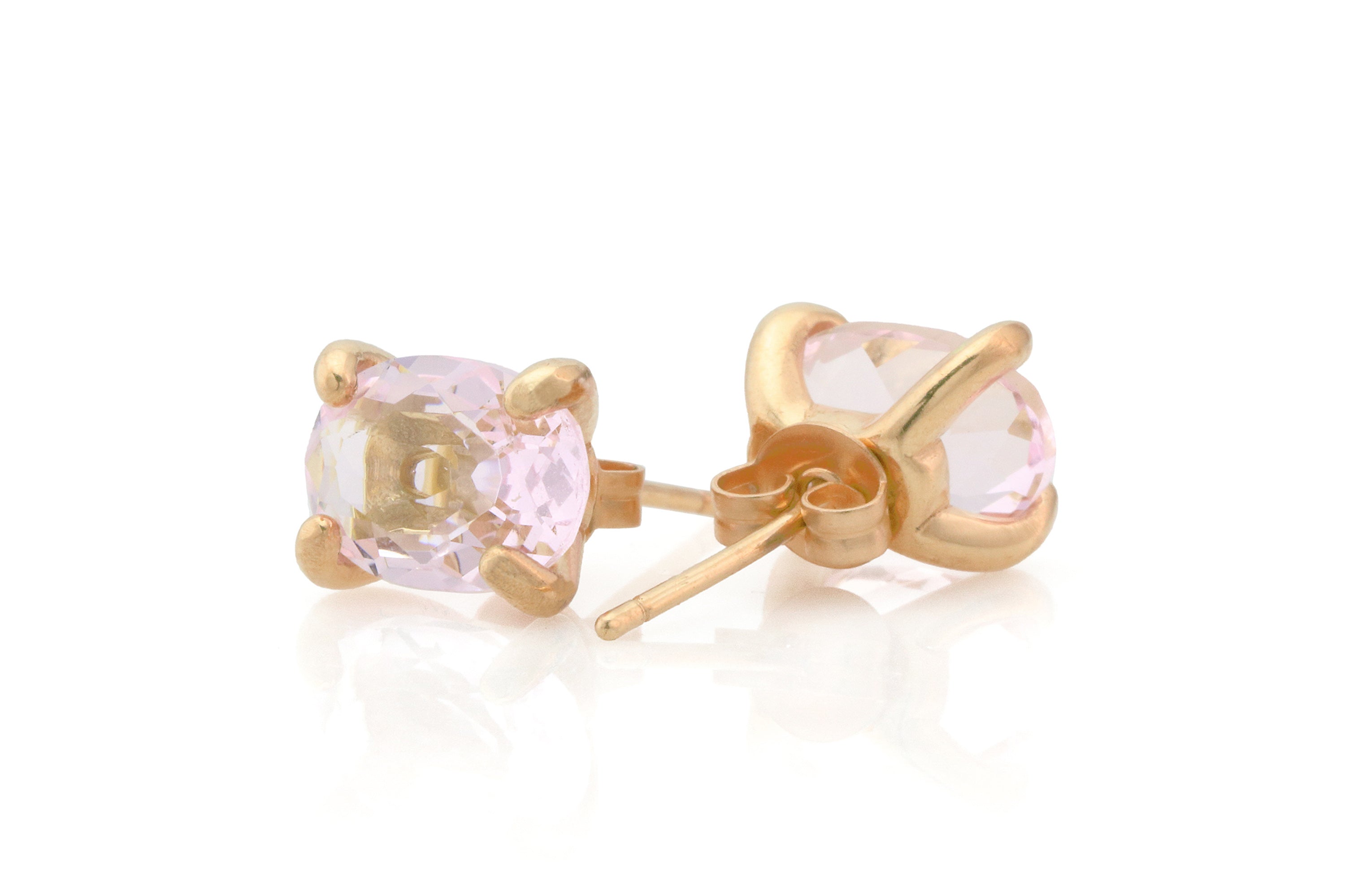 Charming Rose Quartz Dainty Gold Earrings Earrings Anemone Unique
