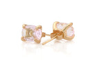 Charming Rose Quartz Dainty Gold Earrings Earrings Anemone Unique