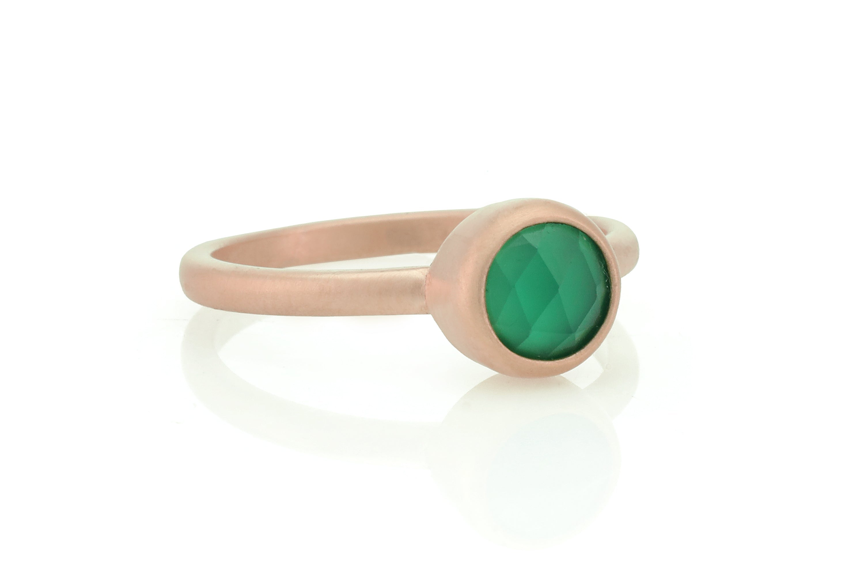 Green Onyx 18k Gold Bezel Ring Rings Anemone Limited
