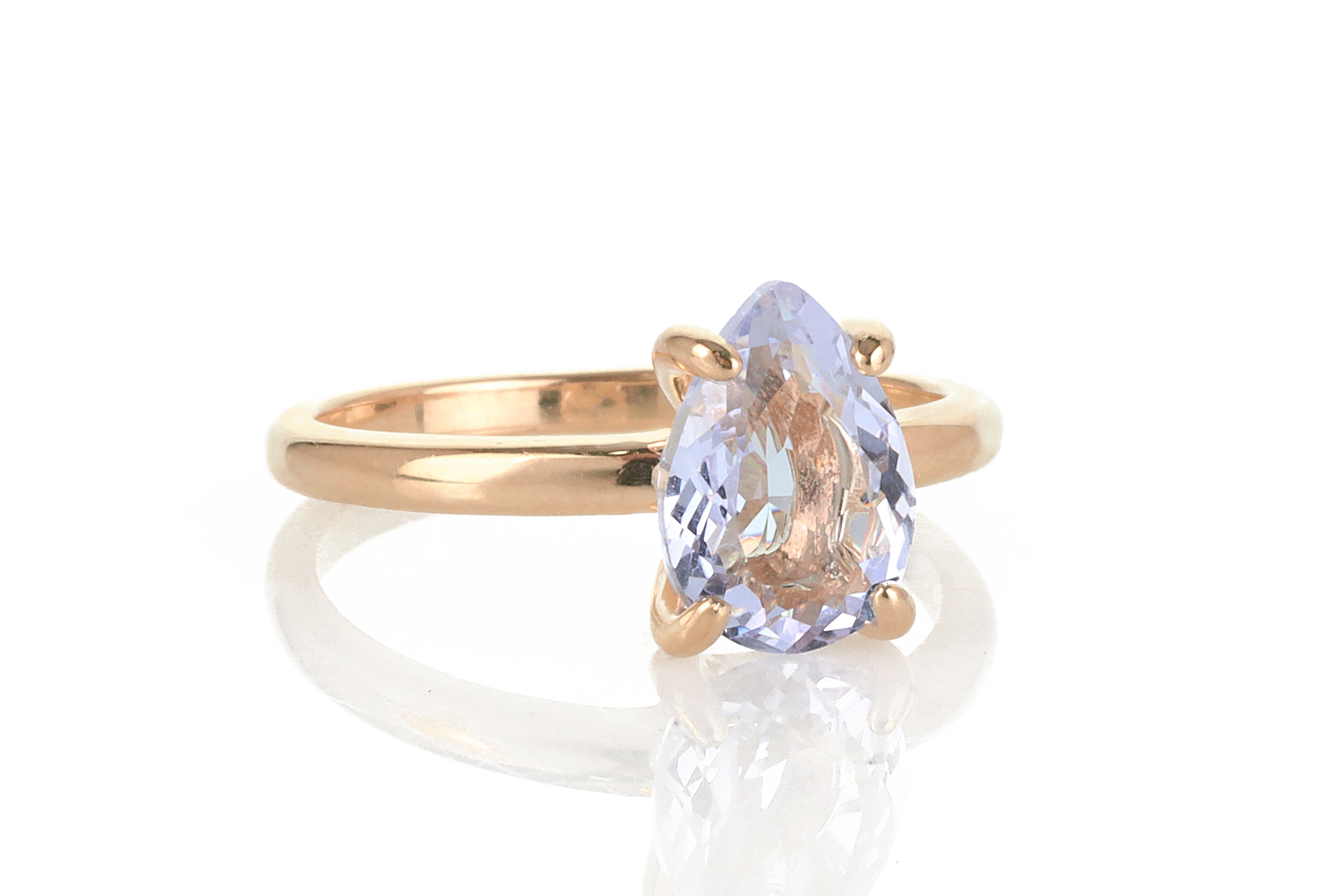 Unique Rose Gold Tanzanite Ring Rings Anemone Unique
