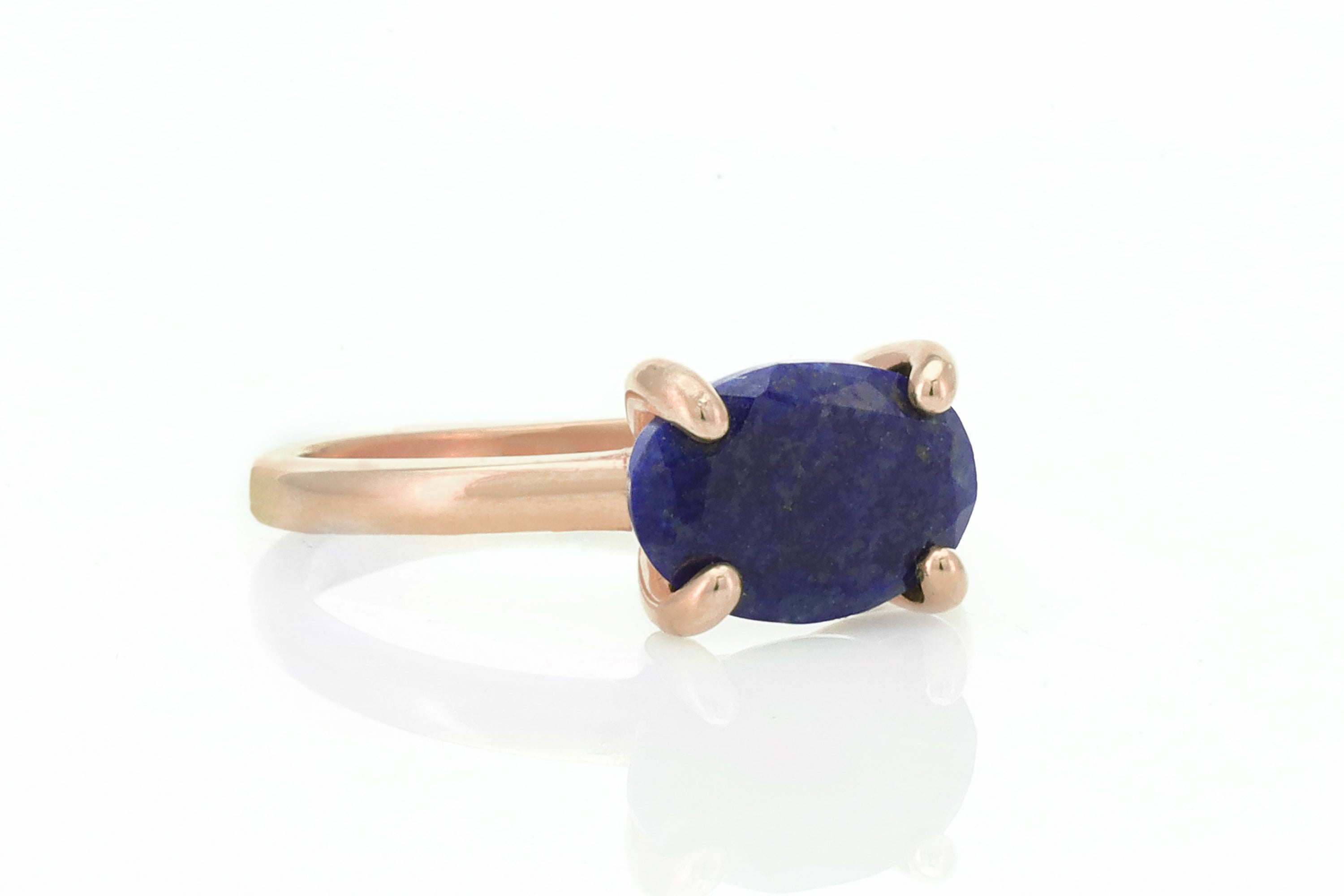 Handmade 18k Gold Lapis Lazuli Ring Rings Anemone Unique