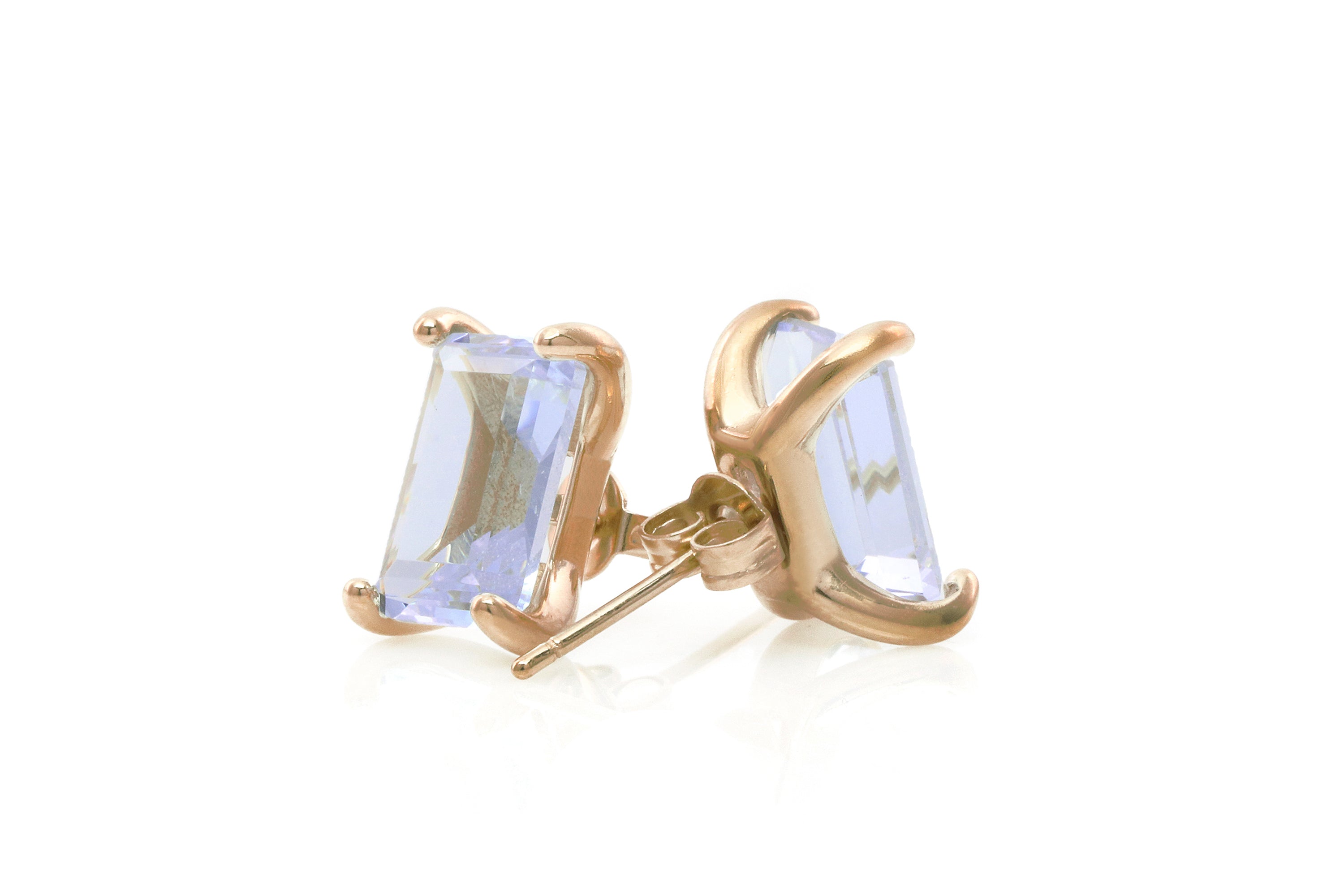 Elegant Luster Tanzanite Gold Earrings Earrings Anemone Unique