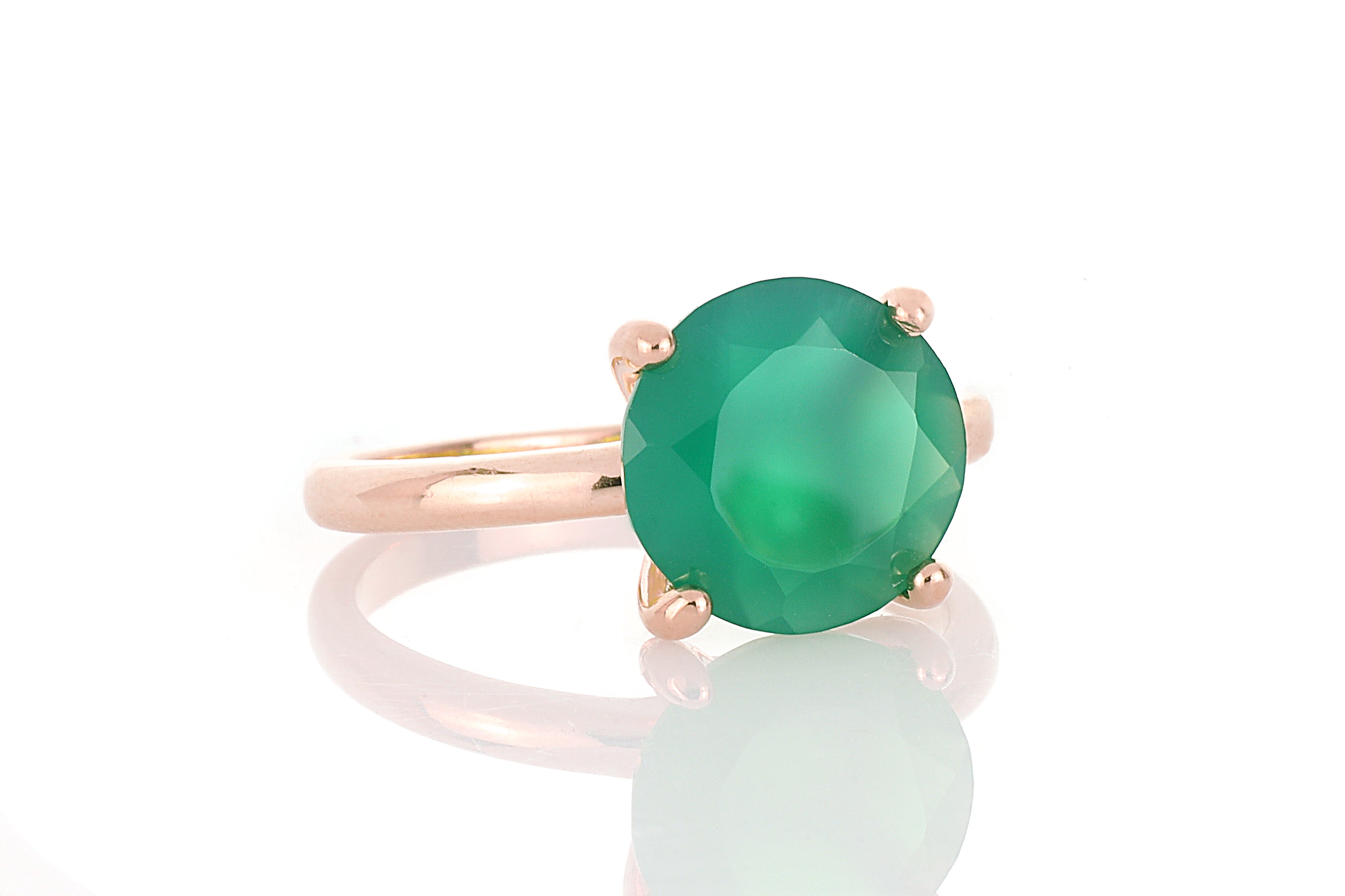 Sterling Silver Green Onyx Ring Rings Anemone Unique
