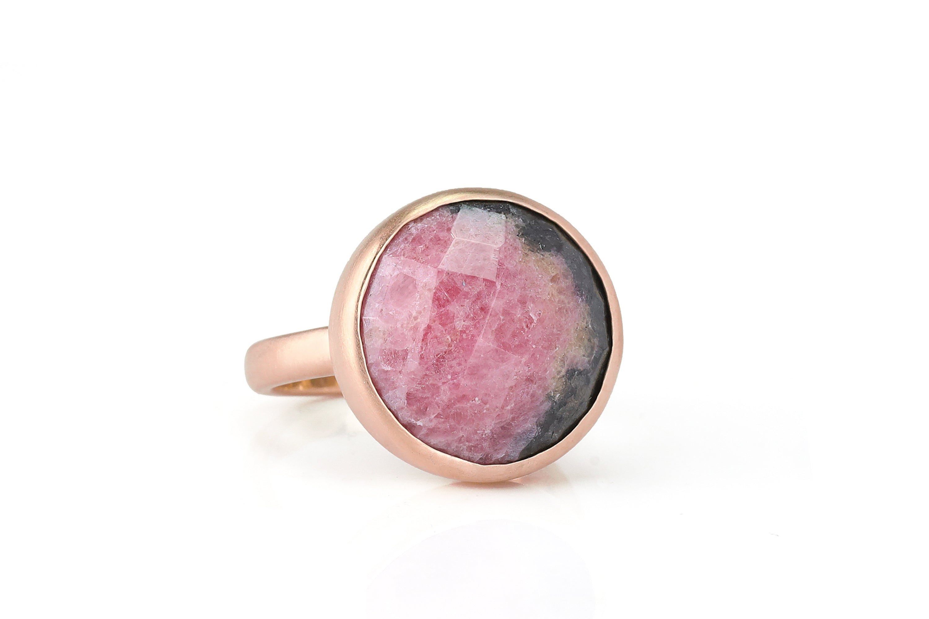 Brushed Gold Rhodonite Ring Rings Anemone Limited