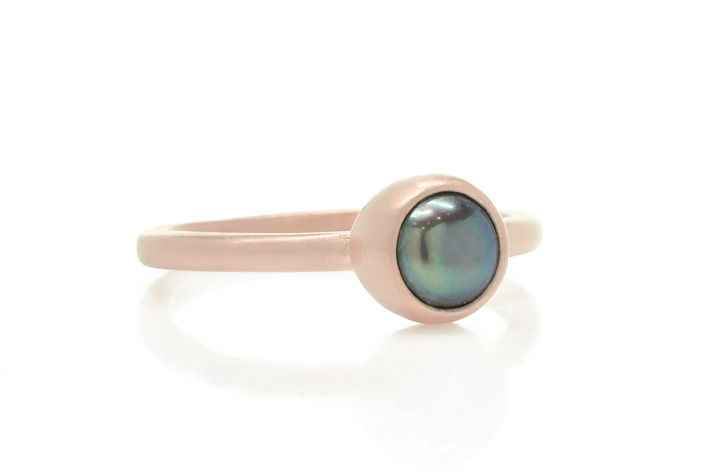 Black Pearl Bezel 14k Gold Ring Rings Anemone Limited