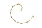 Minimalist Gold Chain Bracelet with Cubic Zirconia Charms Bracelets Anemone Unique