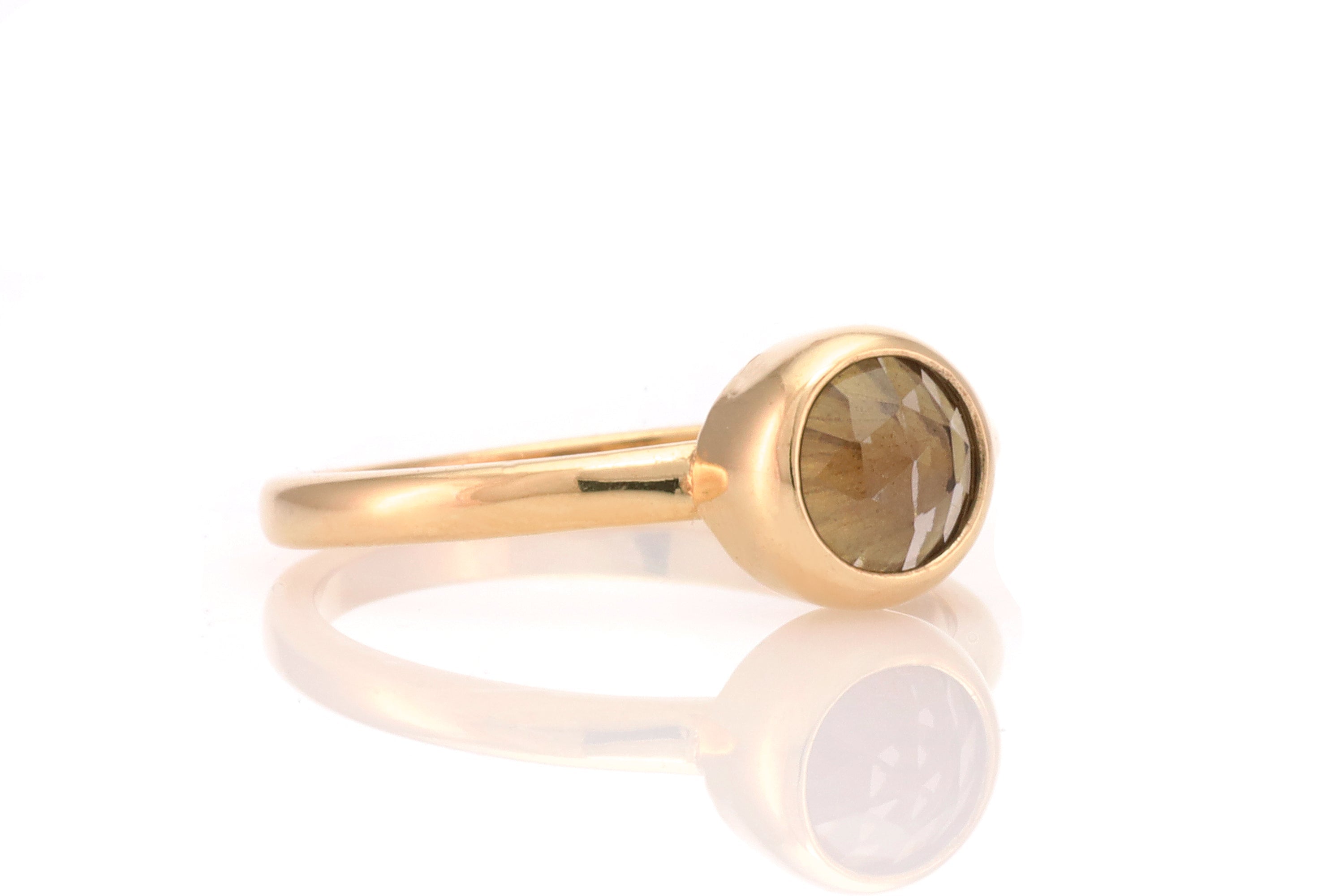 Gold Filled Smoky Quartz Bezel Set Ring Rings Anemone Limited