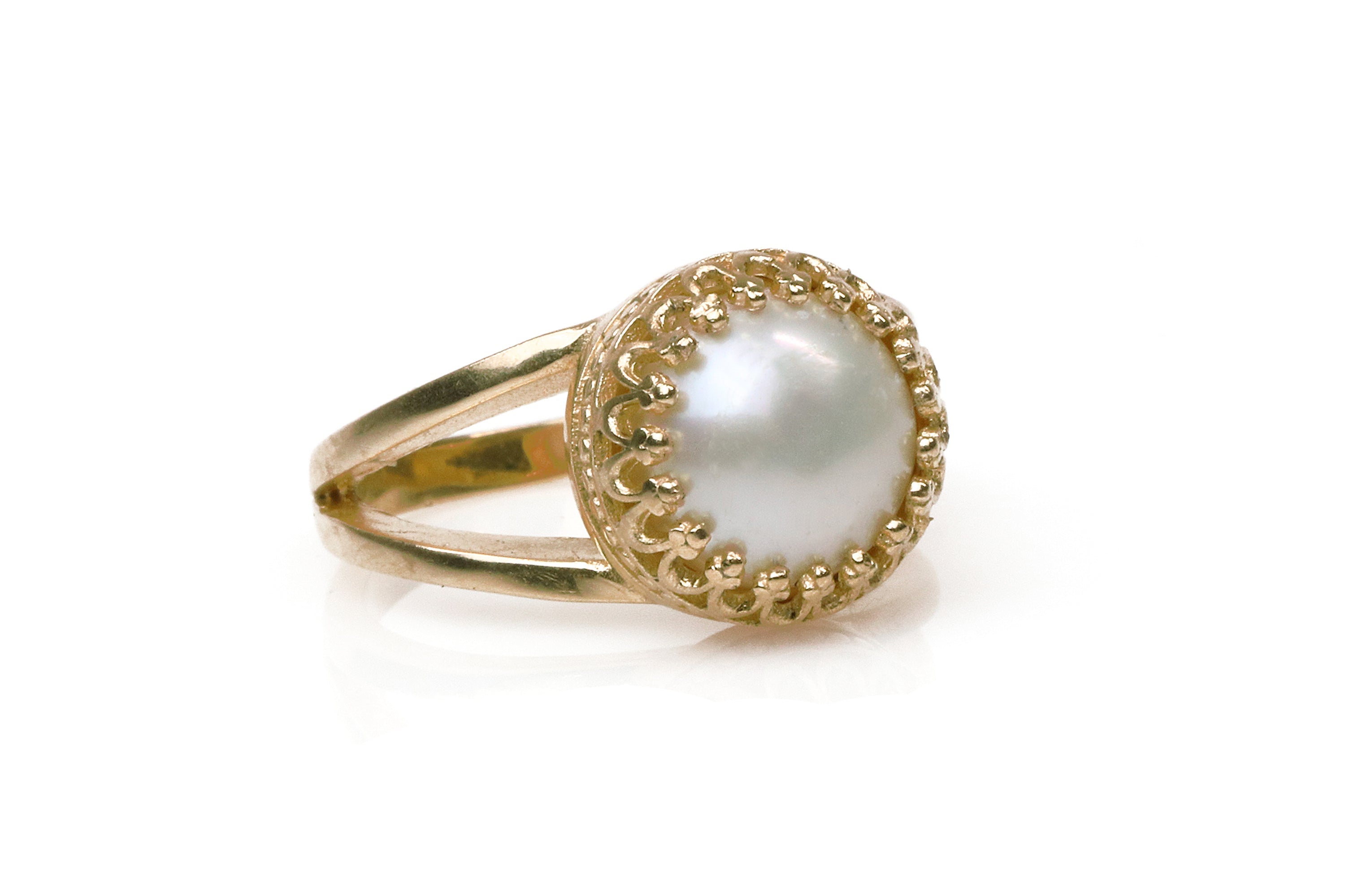 10mm Freshwater Pearl Ring in 14K Gold-filled Rings Anemone Jewelry