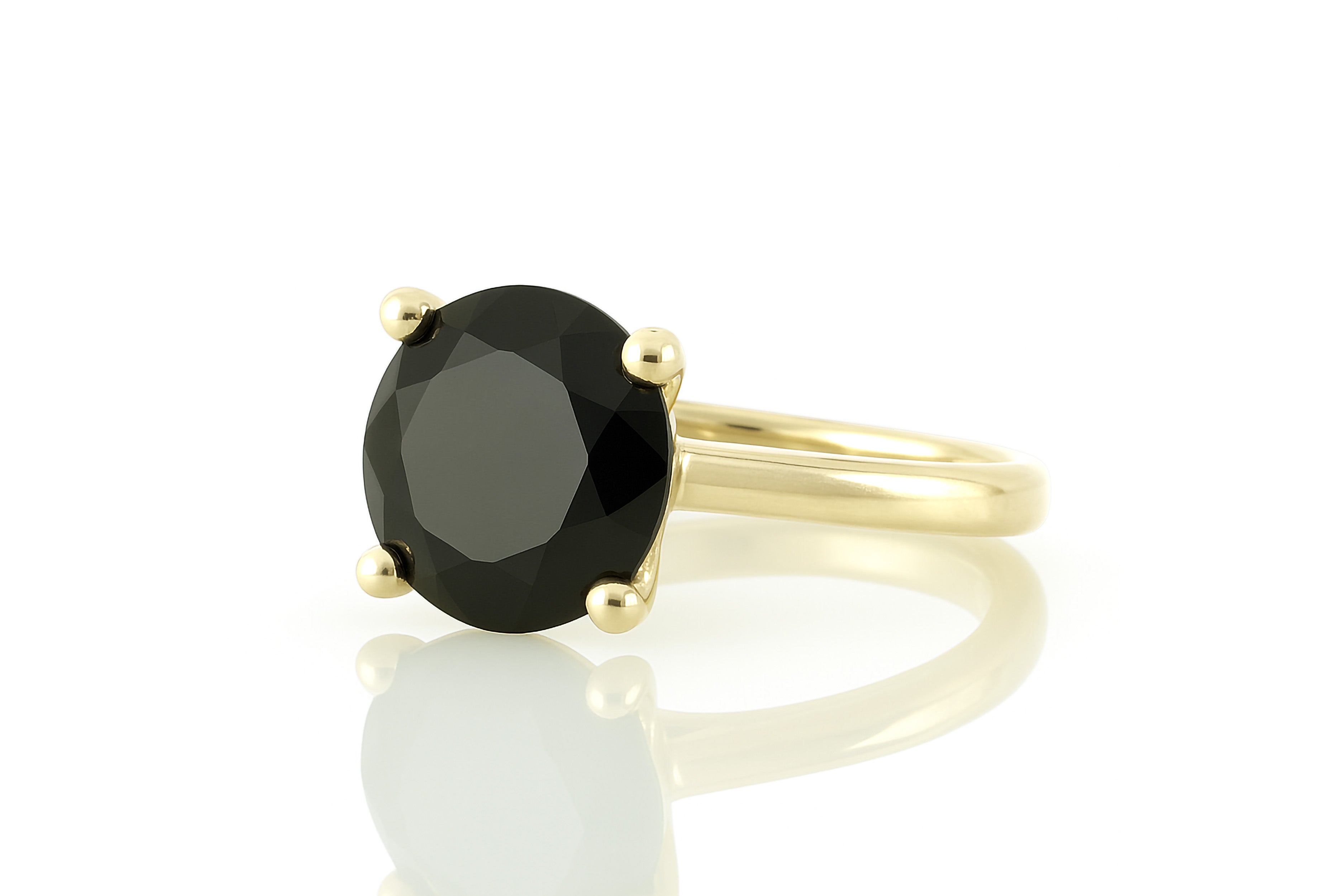 925 Sterling Silver Onyx Ring for Women Rings Anemone Unique