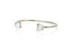 Open Cuff Gold Filled Two Stone Moonstone Bracelet Bracelets Anemone Unique