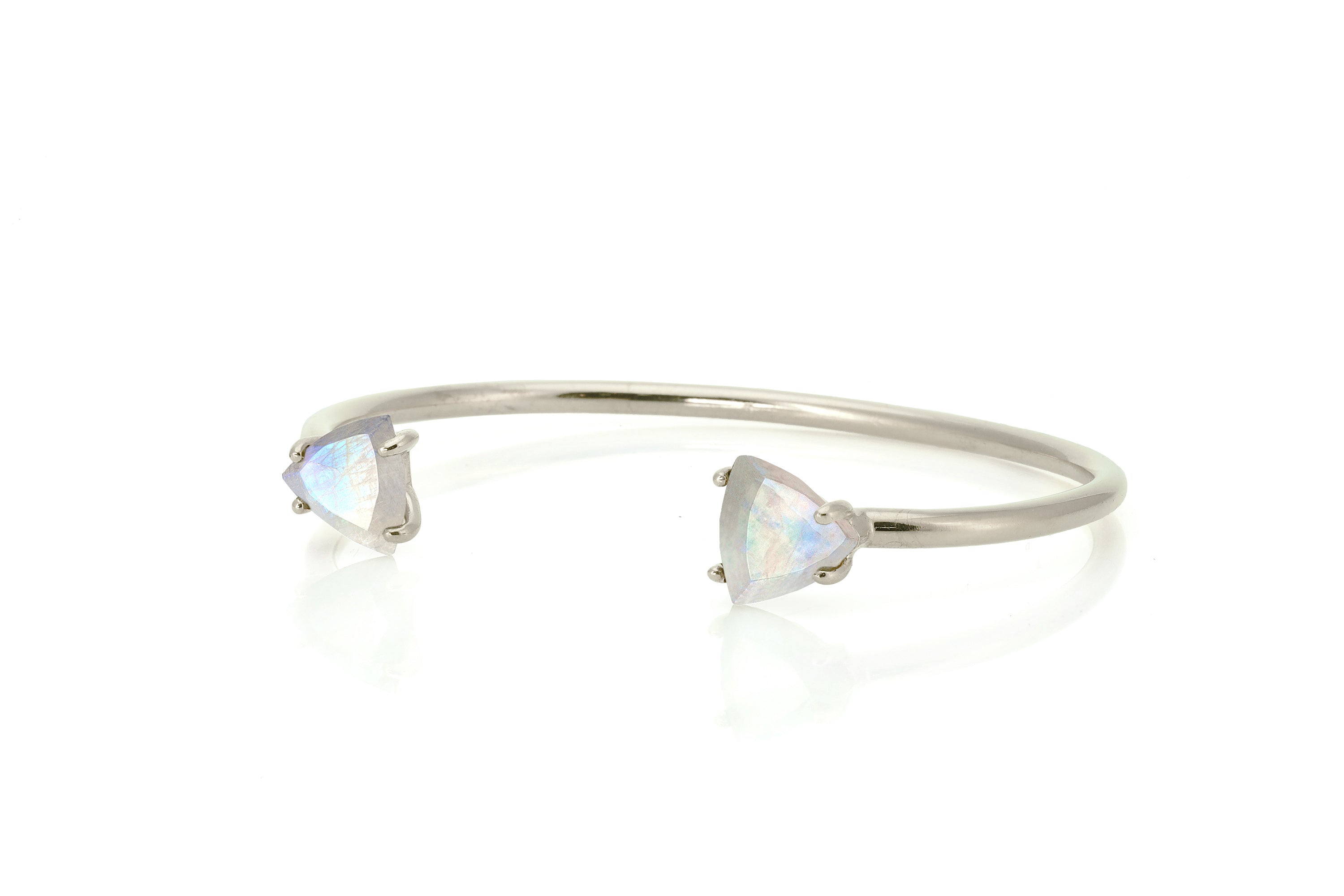 Open Cuff Gold Filled Two Stone Moonstone Bracelet Bracelets Anemone Unique