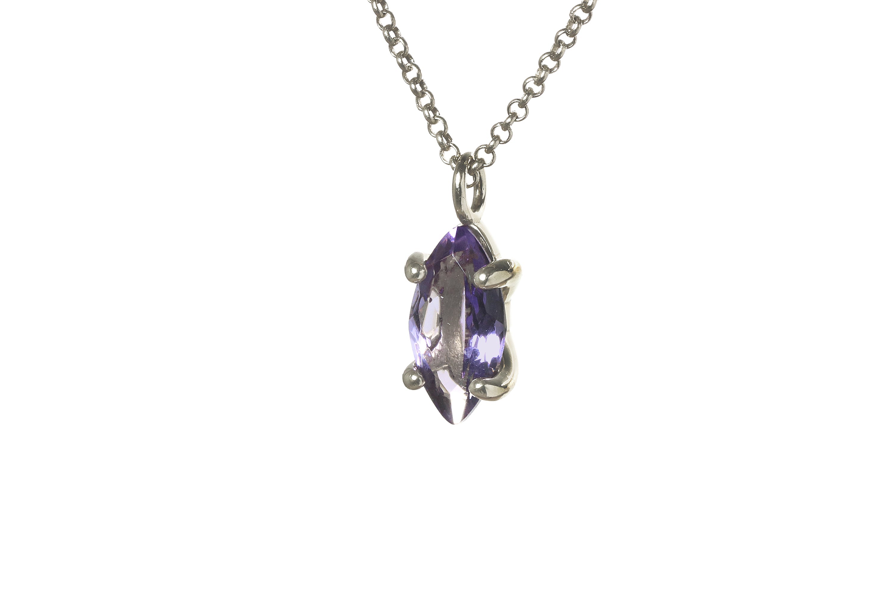 Dainty Amethyst Gem Necklace in Gold necklaces Anemone Unique