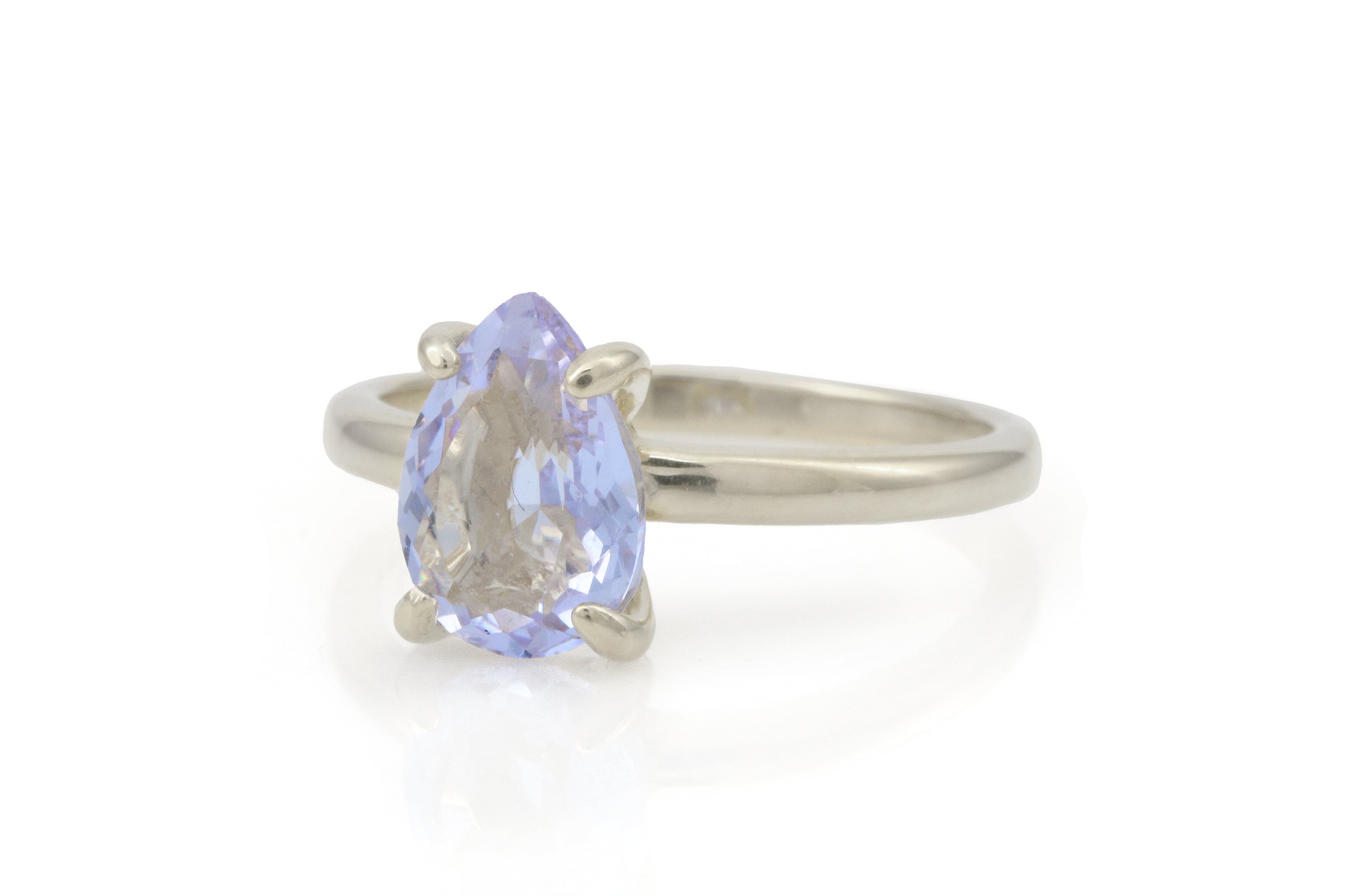 Solitaire Pear Tanzanite Ring in Gold Rings Anemone Unique