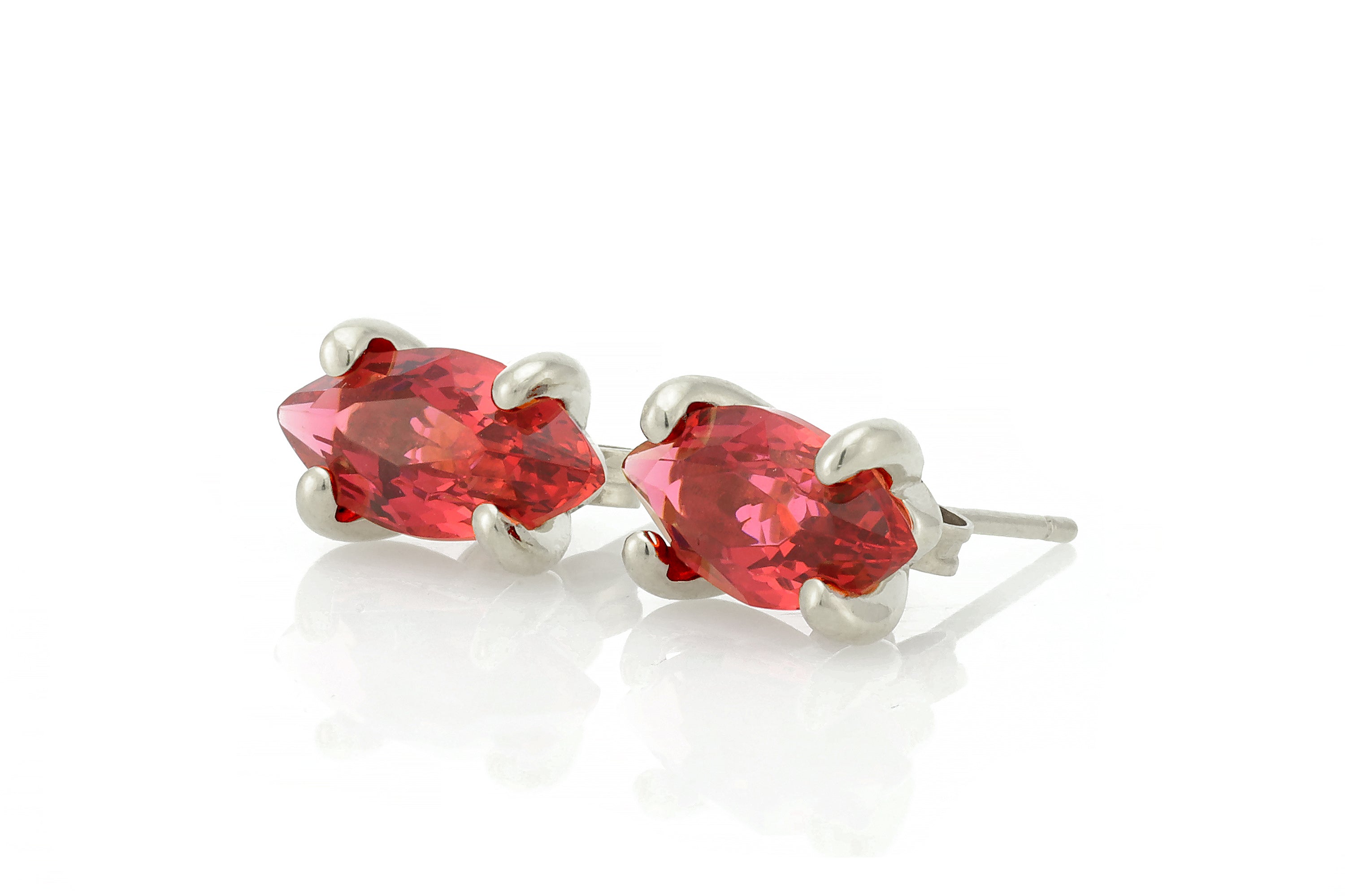 Fine Dainty Gold Marquise Cut Tourmaline Earrings Earrings Anemone Unique