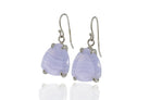 Trillion Shape Blue Lace Agate Gold Earrings Earrings Anemone Jewelry