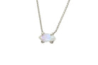 Marquise Cut Horizontal Moonstone Gold Pendant Necklace necklaces Anemone Unique