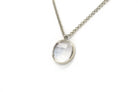 Statement Clear Quartz Bezel Set 14k Gold Necklace necklaces Anemone Limited