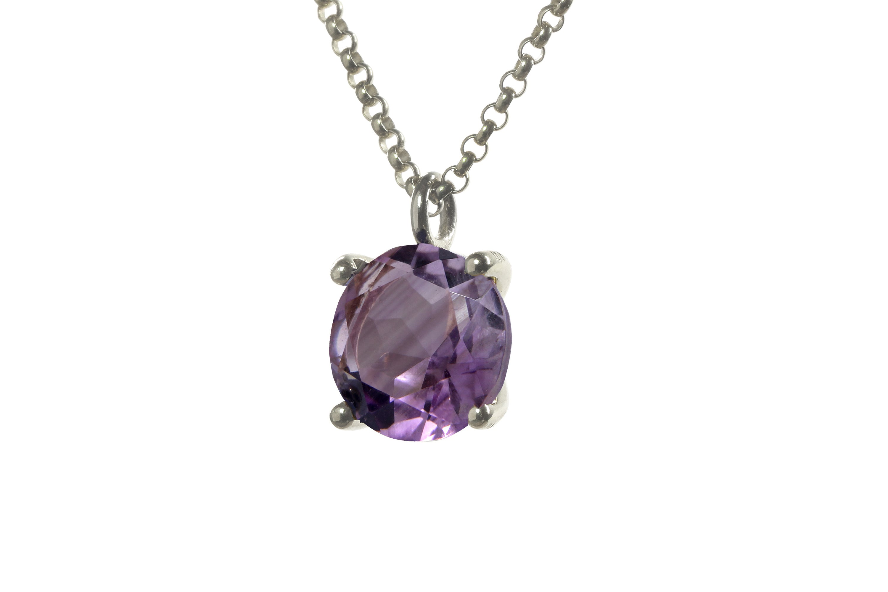 Charming Amethyst Necklace in 14k Gold necklaces Anemone Unique