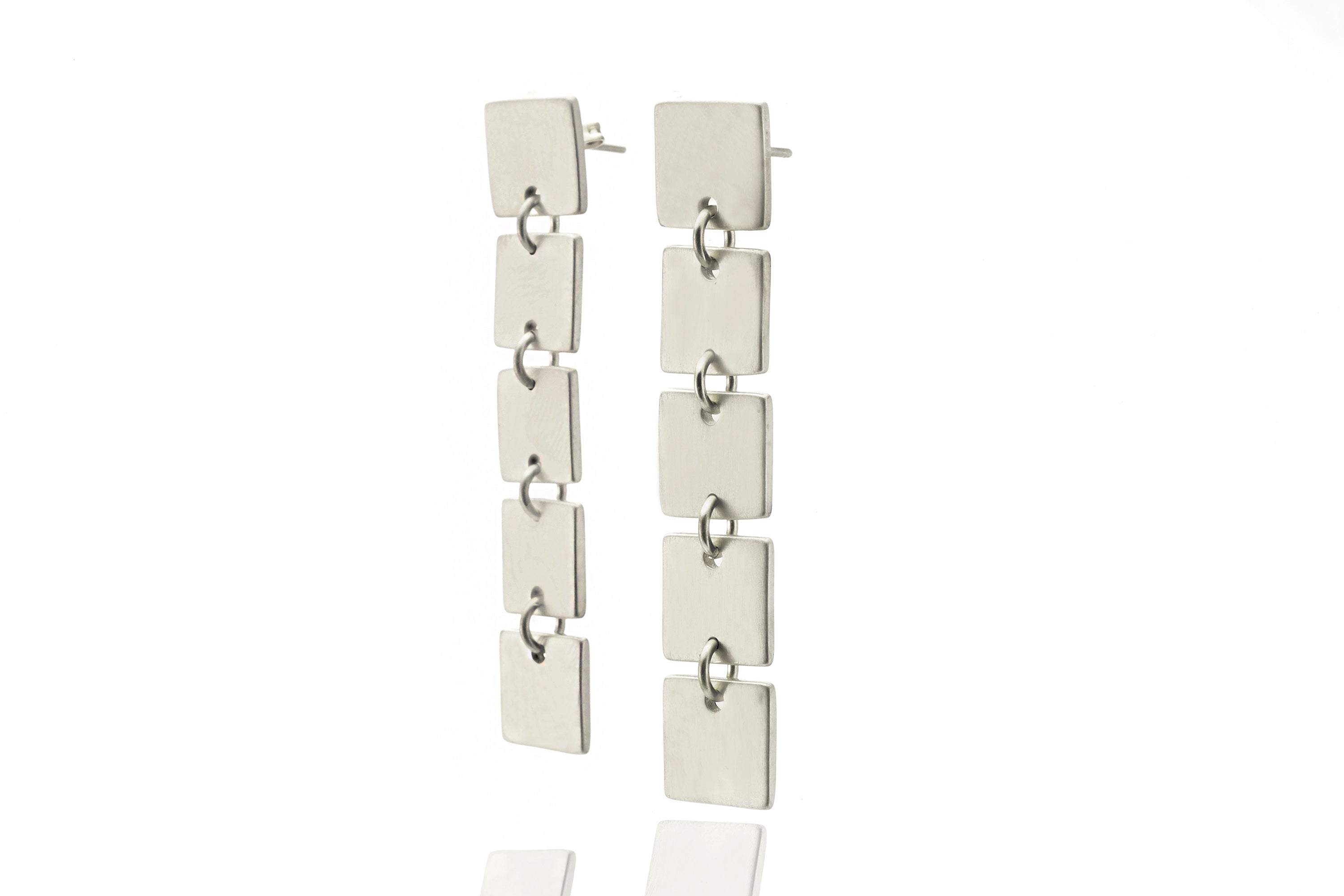 Handmade Geometric Squares Gold Earrings Earrings Anemone Jewelry