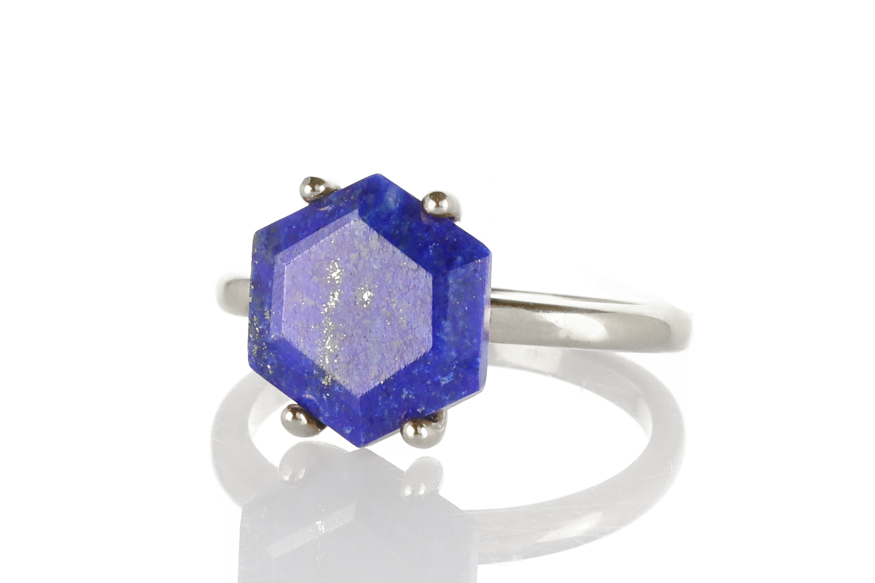 Blue Lapis Lazuli Vibrant Sterling Silver Ring Rings Anemone Unique