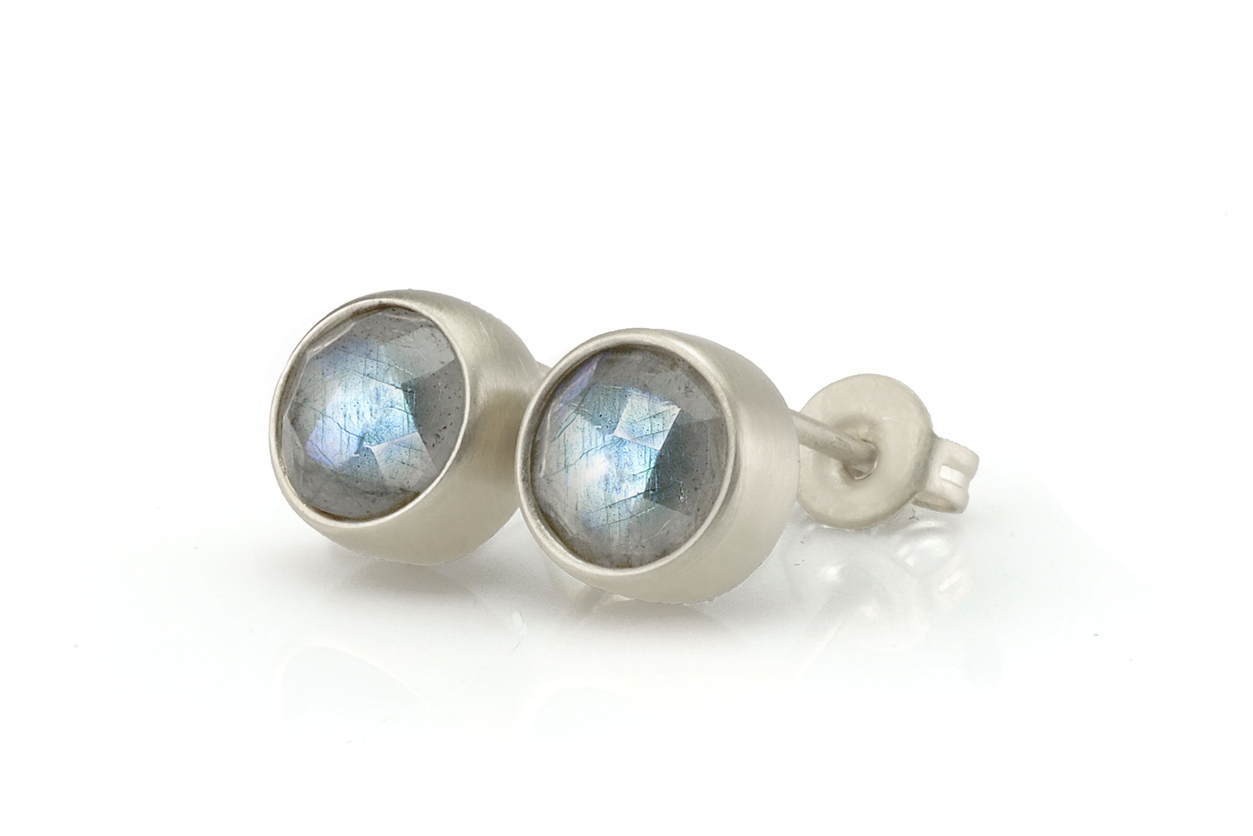Mixed Flash Labradorite Gold Stud Earrings Earrings Anemone Limited