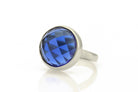 Large Bezel Set Blue Sapphire Statement 14k Gold Ring Rings Anemone Limited