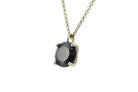Natural Round Cut Black Onyx Gold Necklace necklaces Anemone Unique