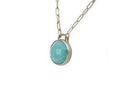 Sky Blue Amazonite Silver Pendant Necklace necklaces Anemone Limited
