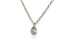 CZ Pear Charm Pendant in 14k Gold Necklace necklaces Anemone Unique