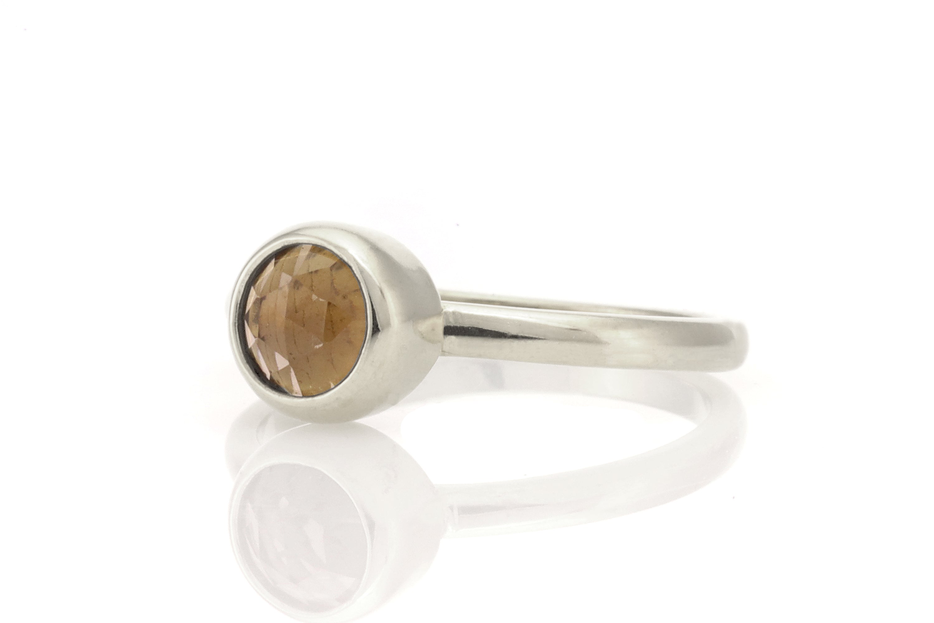 Gold Filled Smoky Quartz Bezel Set Ring Rings Anemone Limited