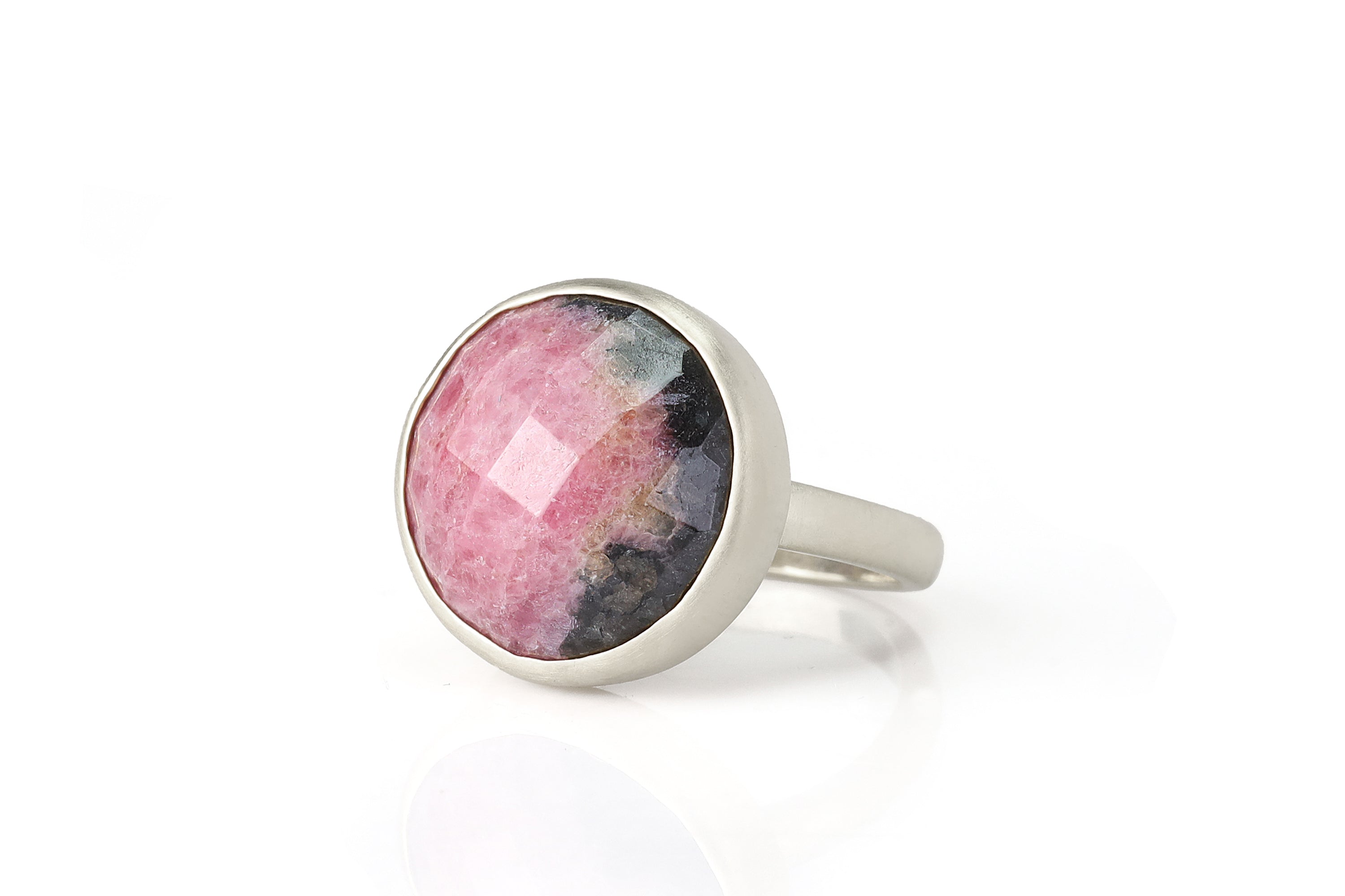 Brushed Gold Rhodonite Ring Rings Anemone Limited